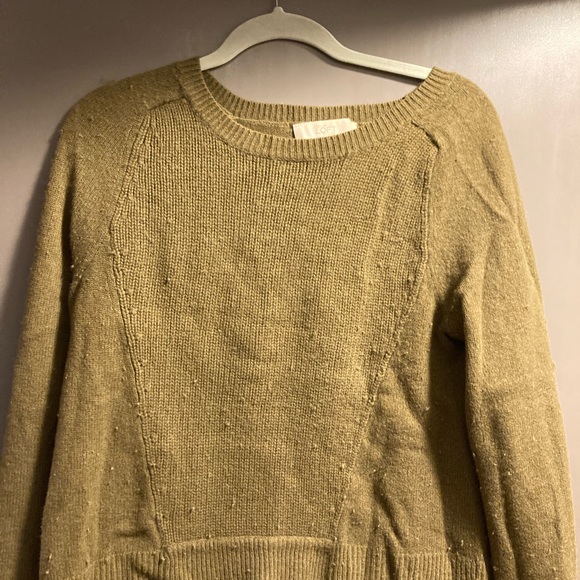 Loft Olive Green Wool-Blend Pullover Sweater, M/L - Picture 2 of 6